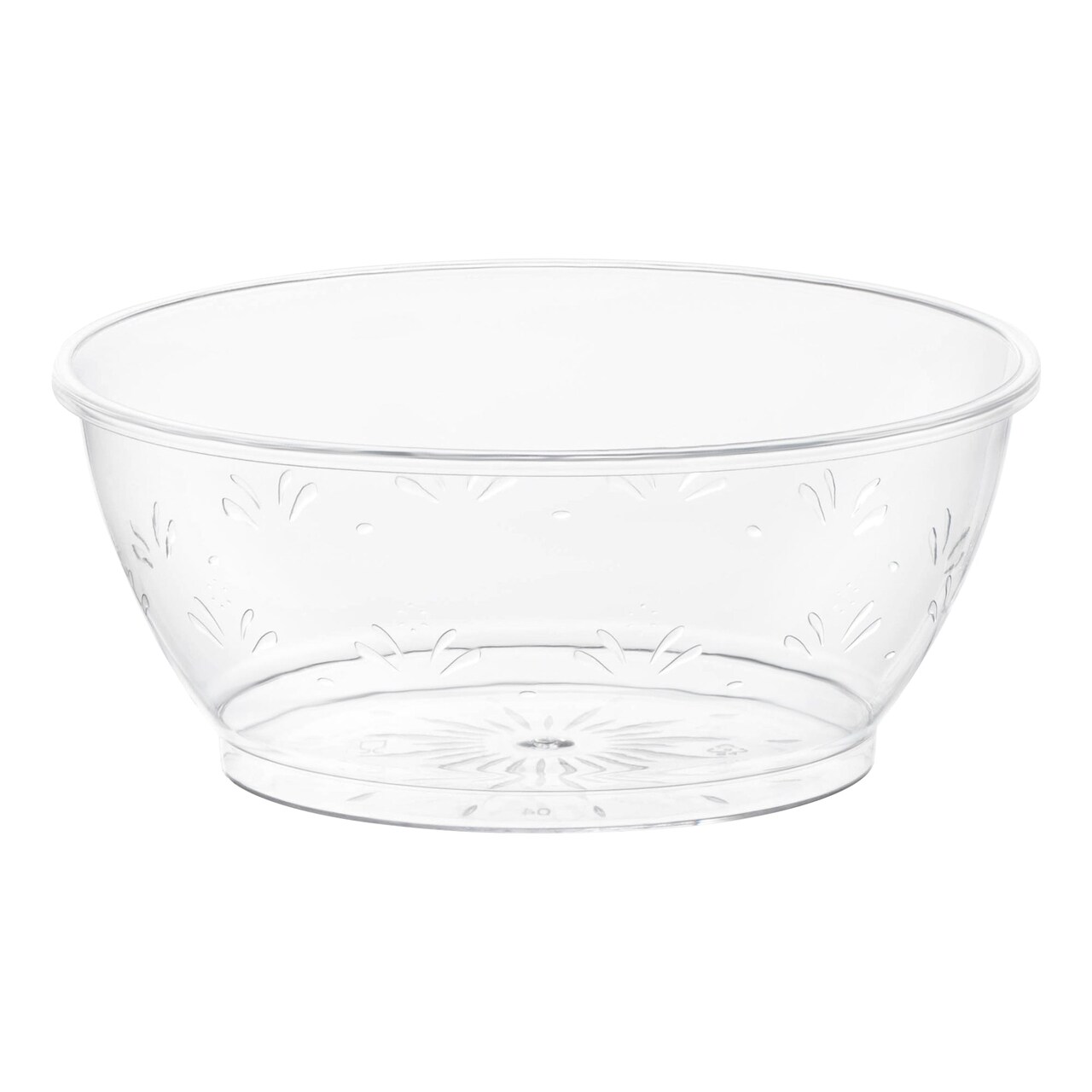 Clear Floral Round Disposable Plastic Soup Bowls - 10 oz. (240 Bowls)